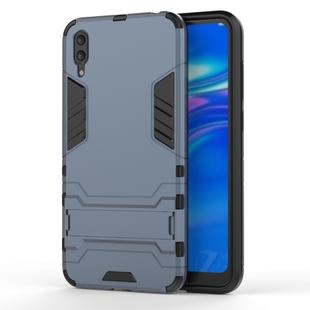 Shockproof PC + TPU Case for Huawei Enjoy 9, with Holder (Navy Blue)
