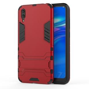 Shockproof PC + TPU Case for Huawei Enjoy 9, with Holder (Red)
