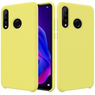 Solid Color Liquid Silicone Dropproof Protective Case for Huawei P30 Lite/Nova 4e(Yellow)