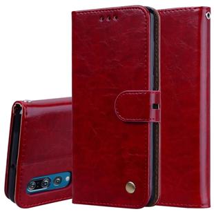 Business Style Oil Wax Texture Horizontal Flip Leather Case for Huawei P30, with Holder & Card Slots & Wallet (Red)