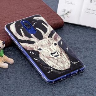 For Huawei  Mate 10 Lite Noctilucent Deer Pattern TPU Soft Back Case Protective Cover