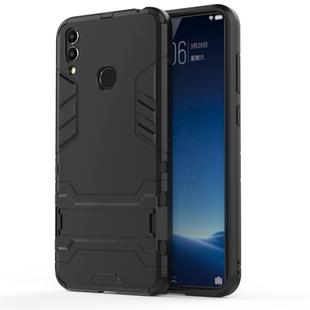 Shockproof PC + TPU Case for Huawei Honor 8C, with Holder(Black)