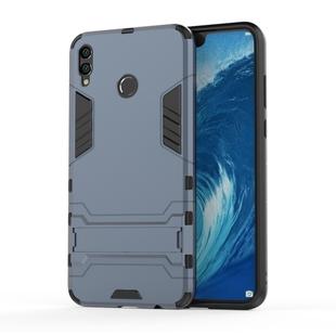 Shockproof PC + TPU Case for Huawei Honor 8X Max, with Holder (Navy Blue)