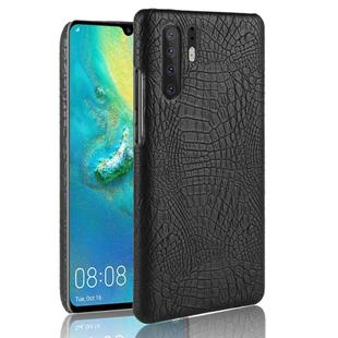 Shockproof Crocodile Texture PC + PU Case for Huawei P30 Pro (Black)