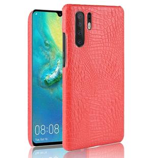 Shockproof Crocodile Texture PC + PU Case for Huawei P30 Pro (Red)