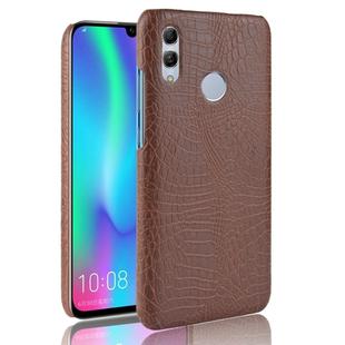 Shockproof Crocodile Texture PC + PU Case for Huawei P Smart (2019) (Brown)