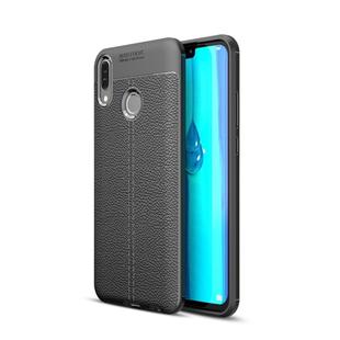 Litchi Texture TPU Shockproof Case for Huawei Y9 (2019) (Black)