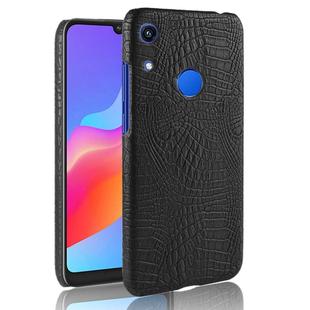 Shockproof Crocodile Texture PC + PU Case for Huawei Honor 8A (Black)