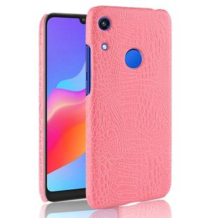 Shockproof Crocodile Texture PC + PU Case for Huawei Honor 8A (Pink)