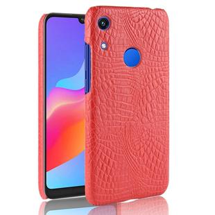 Shockproof Crocodile Texture PC + PU Case for Huawei Honor 8A (Red)
