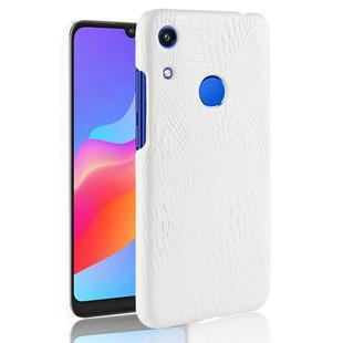 Shockproof Crocodile Texture PC + PU Case for Huawei Honor 8A (White)