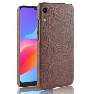 Shockproof Crocodile Texture PC + PU Case for Huawei Honor Play 8A (Brown)