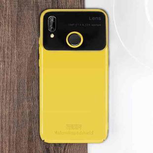MOFI  Full Coverage High Alumina Glass + PC + Lens Face Parnt Protective Back Case for Huawei P20 Youth Version(Yellow)