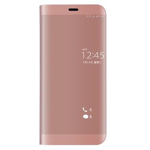 For Huawei  P10 Plus Electroplating PC + PU Horizontal Flip Protective Case with Holder & Sleep / Wake-up Function (Rose Gold)