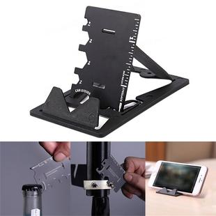 Multi-function Folding Stainless Steel Tool Card Bottle Opener Phone Holder