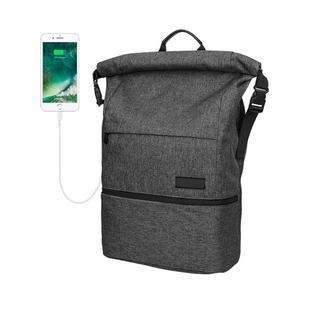 Polyester Waterproof Laptop Backpack with USB Interface Capacity: 35L (Dark Gray)