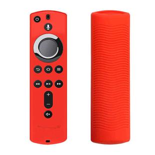 Non-slip Texture Washable Silicone Remote Control Cover for Amazon Fire TV Remote Controller (Red)