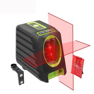 BOX-1R 1V1H 40mW & 10mW 2 Line Red Beam Laser Level Covering Walls and Floors (Red)