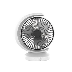Portable Mini Recirculating Wind Mute USB Desktop Fan with 3 Speed Control (White)