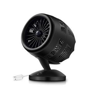 Portable Adjustable Mini USB Charging Air Convection Cycle Desktop Electric Fan Air Cooler, Support 2 Speed Control (Black)