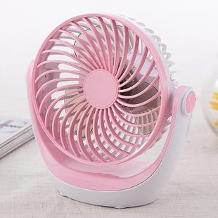 OCUBE D602 4W USB Charging Portable Desktop Fan,  with 3 Speed Control (Pink)