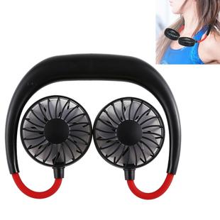 Multi-function Portable Adjustable Wearable Sport Fan(Black)
