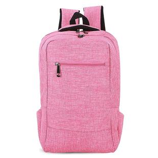 Universal Multi-Function Canvas Cloth Laptop Computer Shoulders Bag Business Backpack Students Bag, Size: 43x28x12cm, For 15.6 inch and Below Macbook, Samsung, Lenovo, Sony, DELL Alienware, CHUWI, ASUS, HP(Magenta)