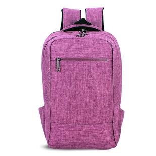 Universal Multi-Function Canvas Cloth Laptop Computer Shoulders Bag Business Backpack Students Bag, Size: 43x28x12cm, For 15.6 inch and Below Macbook, Samsung, Lenovo, Sony, DELL Alienware, CHUWI, ASUS, HP(Purple)