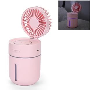 T9 Portable Adjustable USB Charging Desktop Humidifying Fan with 3 Speed Control (Pink)