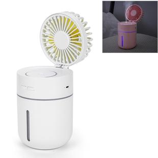 T9 Portable Adjustable USB Charging Desktop Humidifying Fan with 3 Speed Control (White)