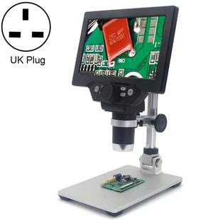 G1200 7 inch LCD Screen 1200X Portable Electronic Digital Desktop Stand Microscope, UK Plug