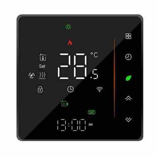 BHT-006GBLW 95-240V AC 16A Smart Home Heating Thermostat for EU Box, Control Electric Heating with Only Internal Sensor & External Sensor & WiFi Connection (Black)