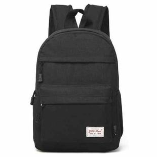 Universal Multi-Function Canvas Cloth Laptop Computer Shoulders Bag Leisurely Backpack Students Bag, Size: 36x25x10cm, For 13.3 inch and Below Macbook, Samsung, Lenovo, Sony, DELL Alienware, CHUWI, ASUS, HP(Black)