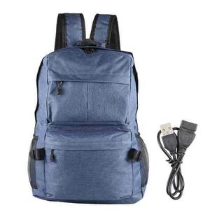 Universal Multi-Function Canvas Cloth Laptop Computer Shoulders Backpack Students Bag for 13-15 inch, Size: 36x25x10cm(Blue)