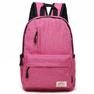 Universal Multi-Function Canvas Laptop Computer Shoulders Bag Leisurely Backpack Students Bag, Big Size: 42x29x13cm, For 15.6 inch and Below Macbook, Samsung, Lenovo, Sony, DELL Alienware, CHUWI, ASUS, HP(Magenta)