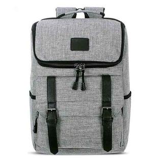 Universal Multi-Function Canvas Laptop Computer Shoulders Bag Leisurely Backpack Students Bag, Size: 43x30x14cm, For 15.6 inch and Below Macbook, Samsung, Lenovo, Sony, DELL Alienware, CHUWI, ASUS, HP(Grey)