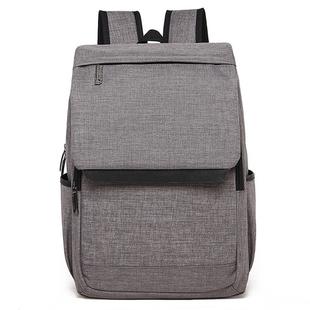 Universal Multi-Function Canvas Laptop Computer Shoulders Bag Leisurely Backpack Students Bag, Size: 42x30x12cm, For 15.6 inch and Below Macbook, Samsung, Lenovo, Sony, DELL Alienware, CHUWI, ASUS, HP(Light Grey)
