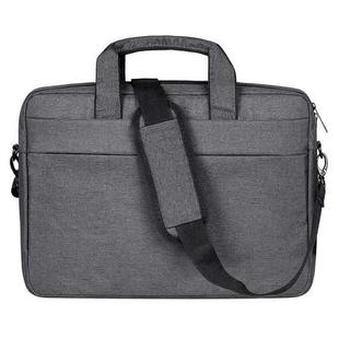 Breathable Wear-resistant Thin and Light Fashion Shoulder Handheld Zipper Laptop Bag with Shoulder Strap, For 13.3 inch and Below Macbook, Samsung, Lenovo, Sony, DELL Alienware, CHUWI, ASUS, HP(Dark Grey)