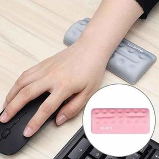 BUBM Mouse Pad Wrist Support Keyboard Memory Pillow Holder, Size: 13 x 5.5 x 1.7cm (Pink)