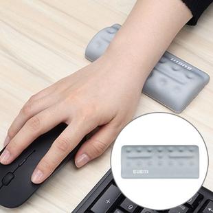 BUBM Mouse Pad Wrist Support Keyboard Memory Pillow Holder, Size: 13 x 5.5 x 1.7cm (Grey)