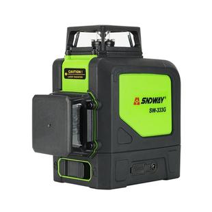 SNDWAY SW-333G Laser Level Covering Walls and Floors 12 Line Green Beam IP54 Water / Dust-proof(Green)