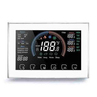 BHP-8000-W 3H2C Smart Home Heat Pump Round Room Mirror Housing Thermostat with Adapter Plate & no WiFi, AC 24V(White)