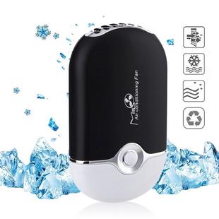 Portable Mini USB Charging Air Conditioner Refrigerating Handheld Small Fan (Black)
