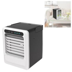 Portable Mini USB Charging TV Air Conditioner Desktop Electric Fan Air Cooler (Black)
