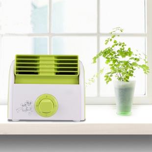 30W Turbine No Blade Mini Desktop Mute Fan for Dormitory / Bedroom / Living Room / Office, 3 Kinds Speed Modes, AC 220V(Green)