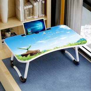 W-shaped Non-slip Legs Pattern Adjustable Folding Portable Laptop Desk with Card Slot (Letter Love)