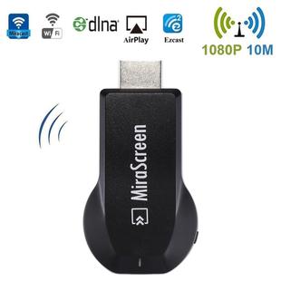 MiraScreen WiFi Display Dongle / Miracast Airplay DLNA Display Receiver Dongle Wireless Mirroring Screen Device with 2 in 1 USB Cable (Black)