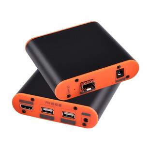 OPT882-KVM HDMI Extender (Receiver & Sender) Fiber Optic Extender with USB Port and KVM Function, Transmission Distance: 20KM (US Plug)