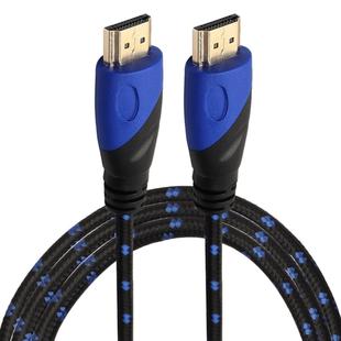 1.8m HDMI 1.4 Version 1080P Nylon Woven Line Blue Black Head HDMI Male to HDMI Male Audio Video Connector Adapter Cable