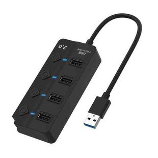 Onten 5301 USB 3.0 Male to 4 USB 2.0 Female Splitter Extender with Independent Switch